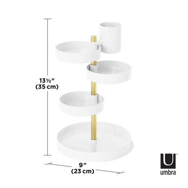 Umbra-Pirouette-Organizer-White-&amp