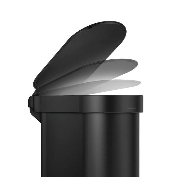 simplehuman-45L-Slim-Step-Can-Black-Steel