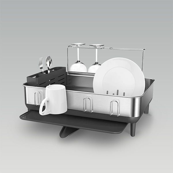 simplehuman-steel-frame-dishrack,-stainless-steel,