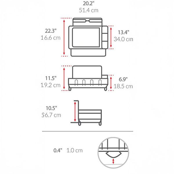 simplehuman-steel-frame-dishrack,-stainless-steel,