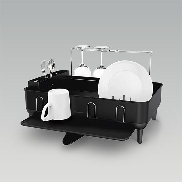 simplehuman-steel-frame-dishrack,-matte-black-stee