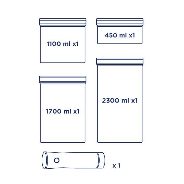Dymon-Vacuum-Food-Canister-5-Piece-Starter-Set