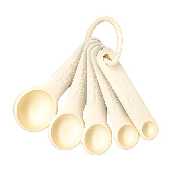 Kitchen-Aid-Set-of-5-Measuring-Spoons---Cream