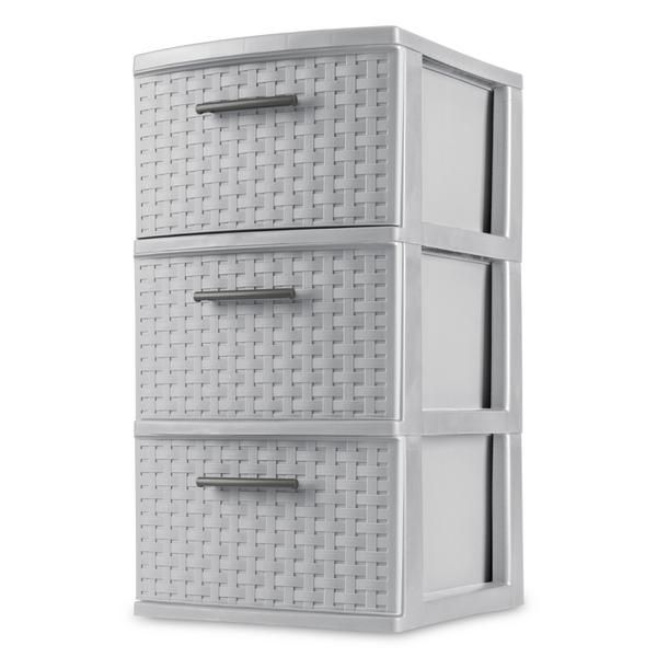 Sterilite-3-Drawer-Tower-Grey-Weave