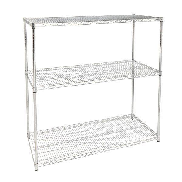 Dymon-Wire-Shelving-Kit-Three-Tier-Storage-24x54x5