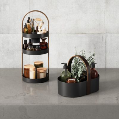 Umbra-Bellwood-Cosmetic-Caddy-Black/Walnut-6