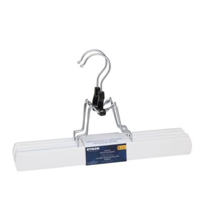 Dymon-Maple-Pant Hangers-White-2pk