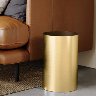 Umbra-Metalla-Trash-Can-Matte-Brass-2