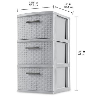 Sterilite-3-Drawer-Tower-Grey-Weave