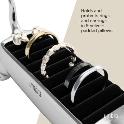 Umbra-Ali-Cat-Ring-Holder-Chrome