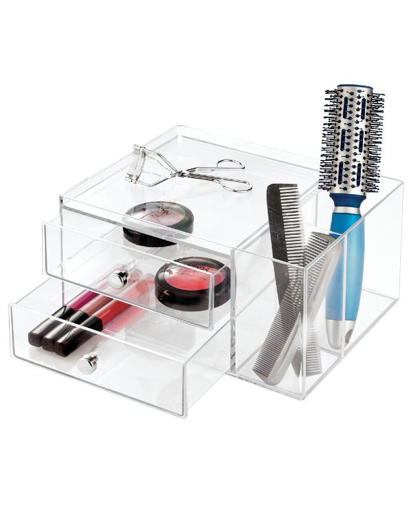 Clarity® Organizer Two Drawer + Side Holder