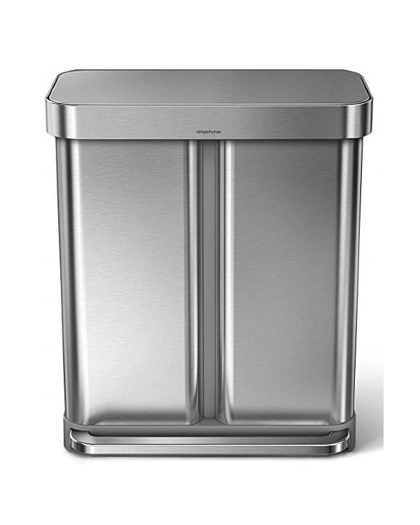 SIMPLEHUMAN Rectangular Step Can 58L Recycler