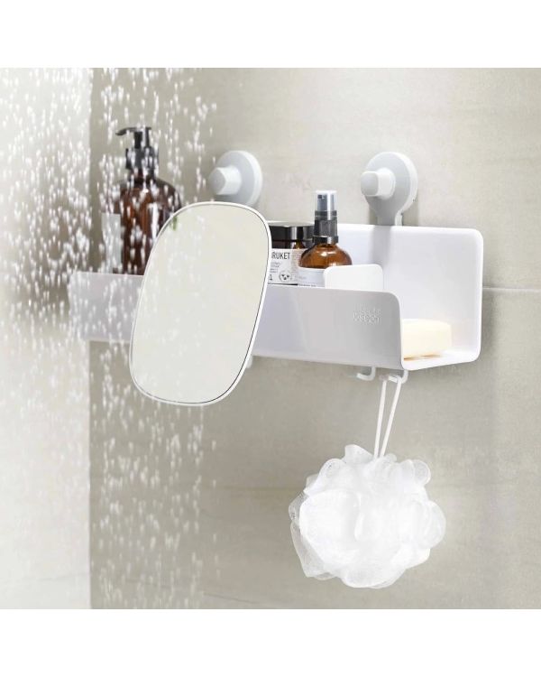 EasyStore Large Shower Caddy with Mirror