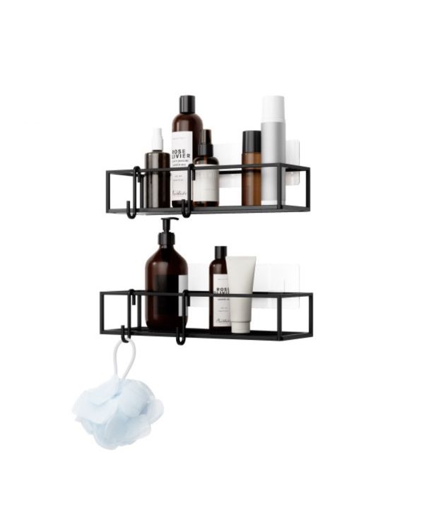 Umbra Cubiko Shower Bin Black