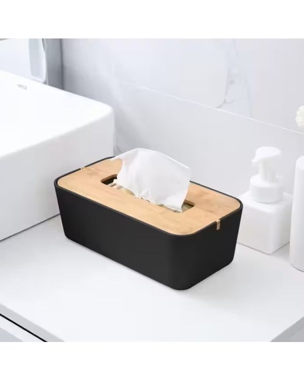 Stowe Tissue Box Black
