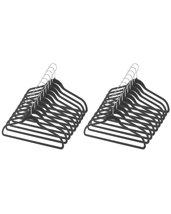 Spacemaker Velvet Suit Hangers 20-pack Black