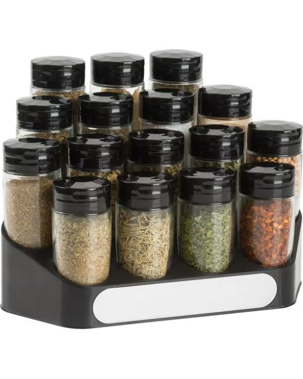 Trudeau 16 Bottle Stadium Spice Rack with Spices