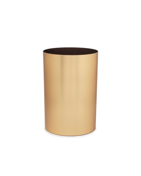 Umbra Metalla Trash Can Matte Brass