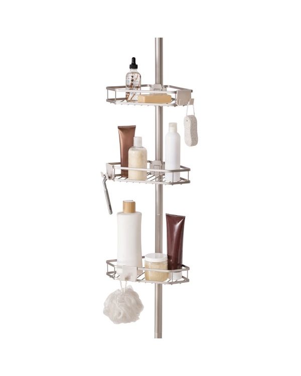 Metropolitan Flat Wire Tension Pole Caddy Satin