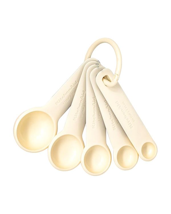 KitchenAid Set of 5 Measuring Spoons - Cream