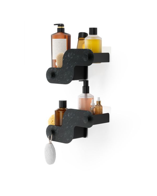 Umbra Nami Adhesive Shower Bins Black