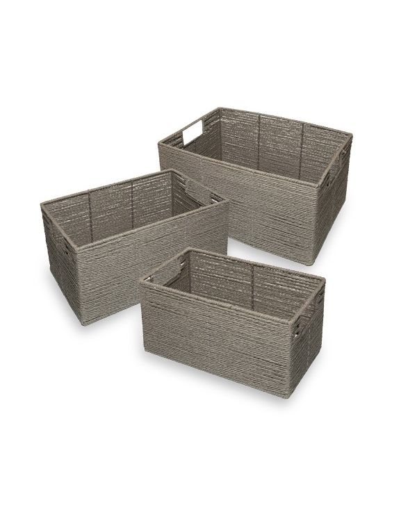 Kelowna Baskets 3pc Set Taupe