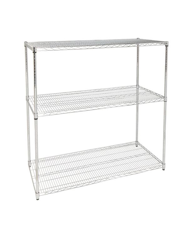 Dymon Wire Shelving Kit Three Tier Storage 24x54x54
