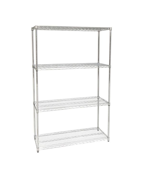 Dymon Wire Shelving Kit Four Tier Large Utility