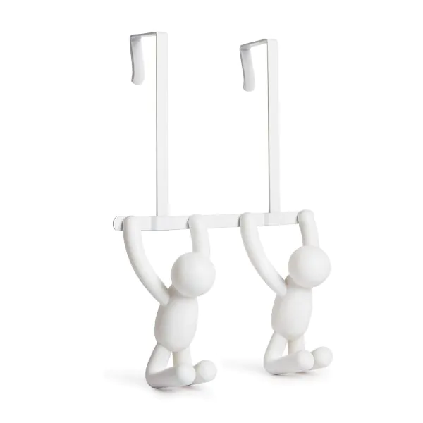 uxcell Over The Door Hooks,2pcs - Stainless Steel Hangers Hooks, Black